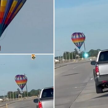 Hot air balloon crashes into Indiana power lines, injuring 3