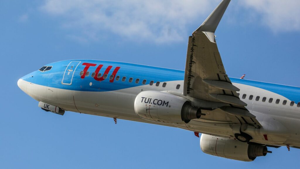 The Boeing 737-800 aircraft of the German airline Tuifly only managed to clear Bristol Airport's ninth runway by 10 metres. Pic: AP