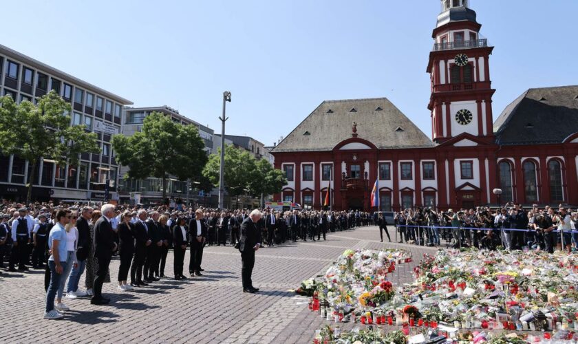 Mannheim: Bundespräsident Steinmeier besorgt über zunehmende Gewalt