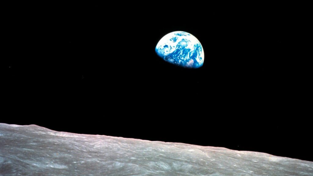 The iconic Earthrise image. Pic: William Anders/NASA