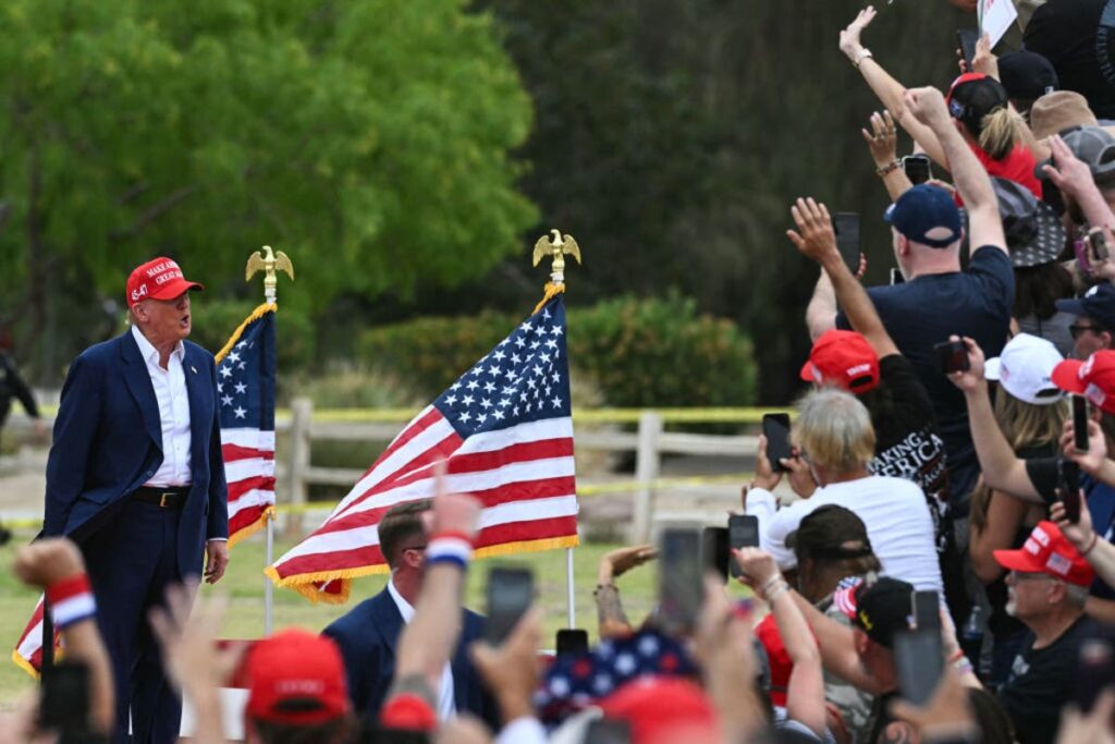 Trump gets crowd chanting ‘bulls***’ over Biden’s executive order on immigration