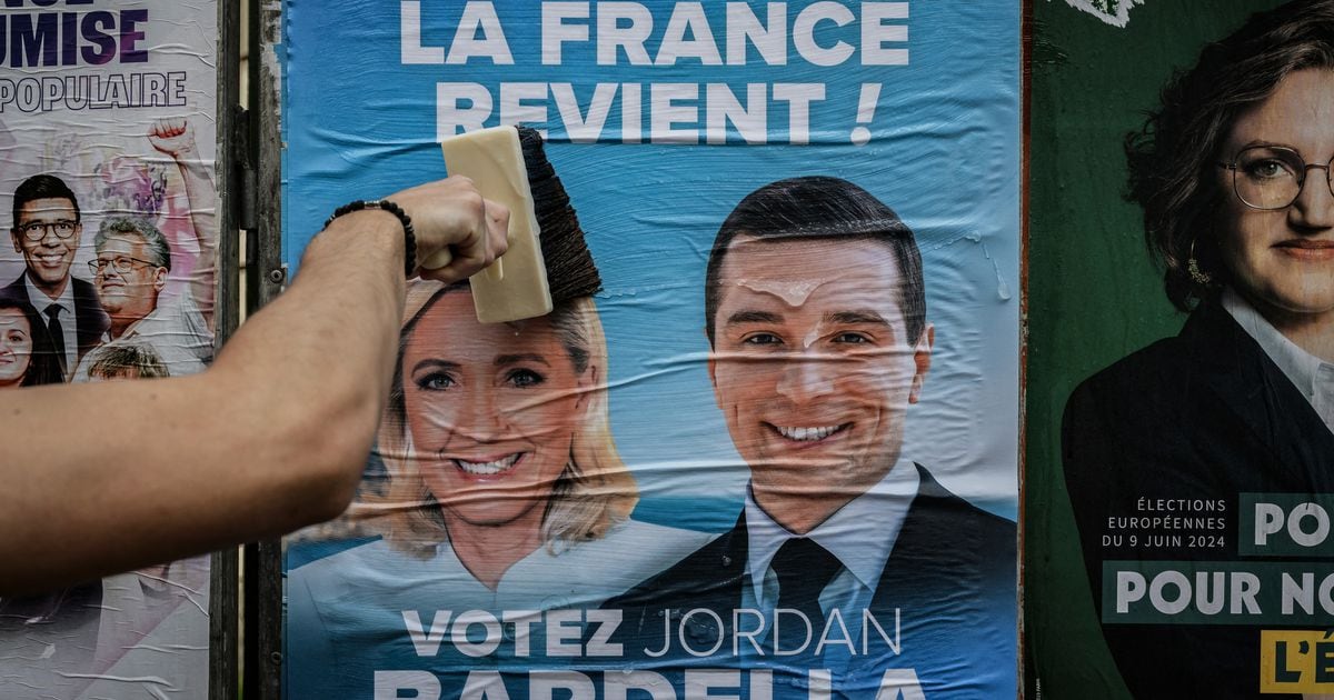 Affiche Bardella Le Pen RN européennes