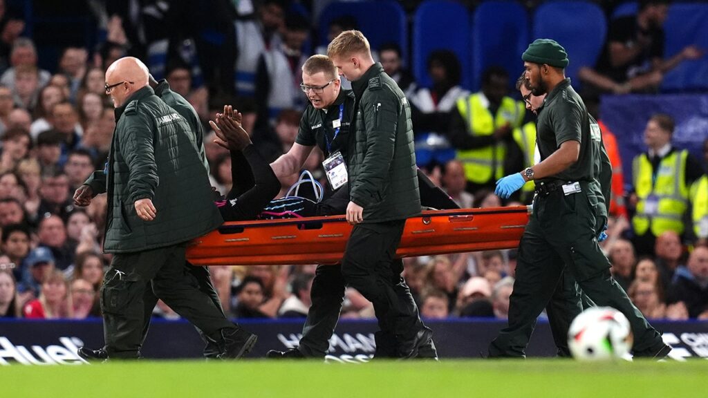 Usain Bolt leaves field on stretcher after suffering ruptured Achilles during charity soccer match