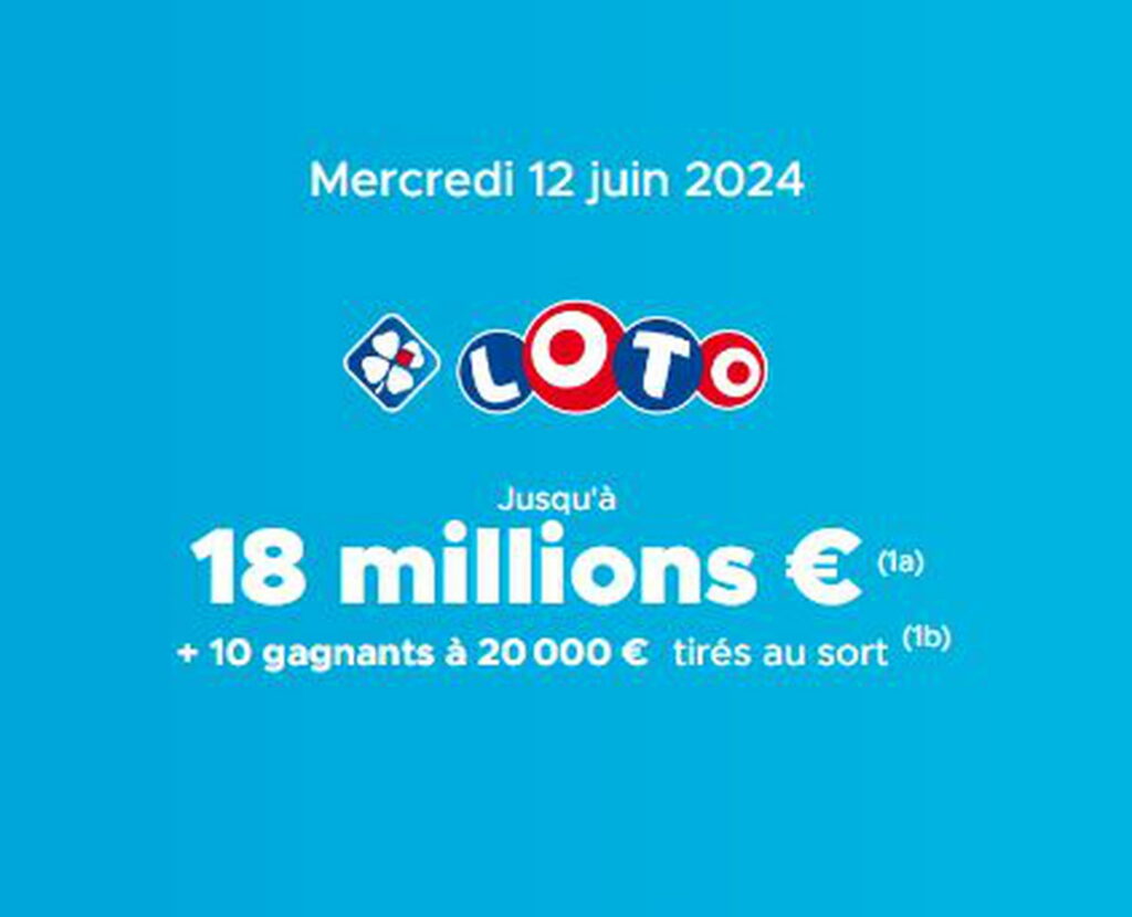 Résultat Loto (FDJ) : le tirage de ce mercredi 12 juin 2024, les 18 millions d'euros remportés !