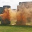 Just Stop Oil activists arrested after Stonehenge sprayed with 'orange powder paint'