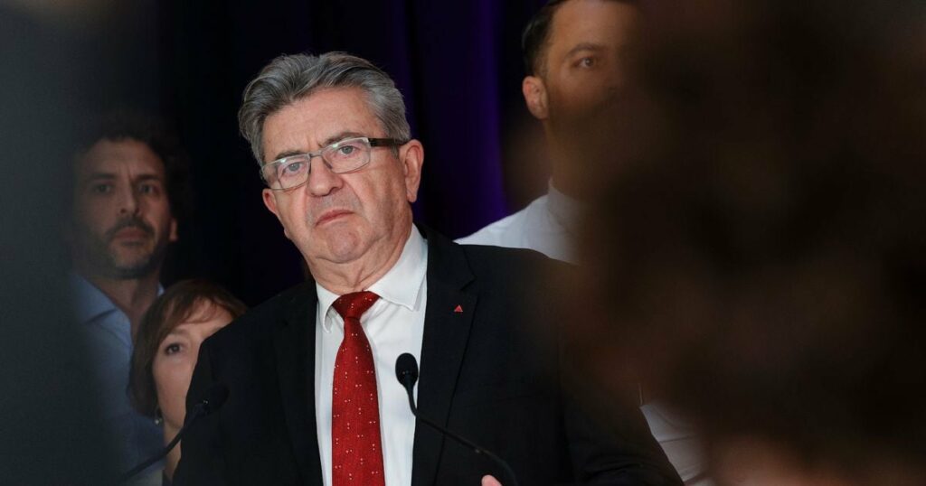 Le leader de LFI, Jean-Luc Mélenchon, le 9 juin 2024 à Paris