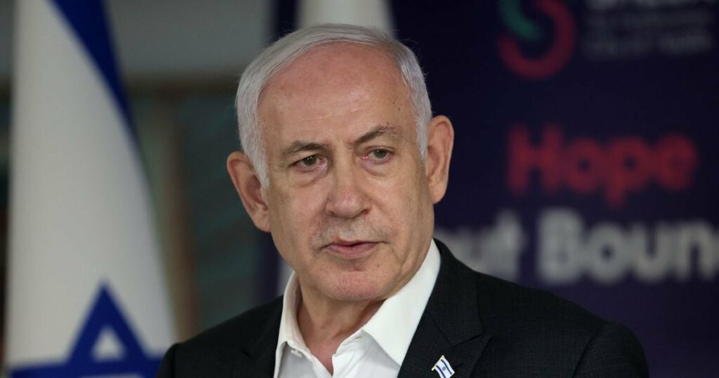 Le Premier ministre israélien Benjamin Netanyahu donne une conférence de presse, le 8 juin 2024 à Ramat Gan en Israël