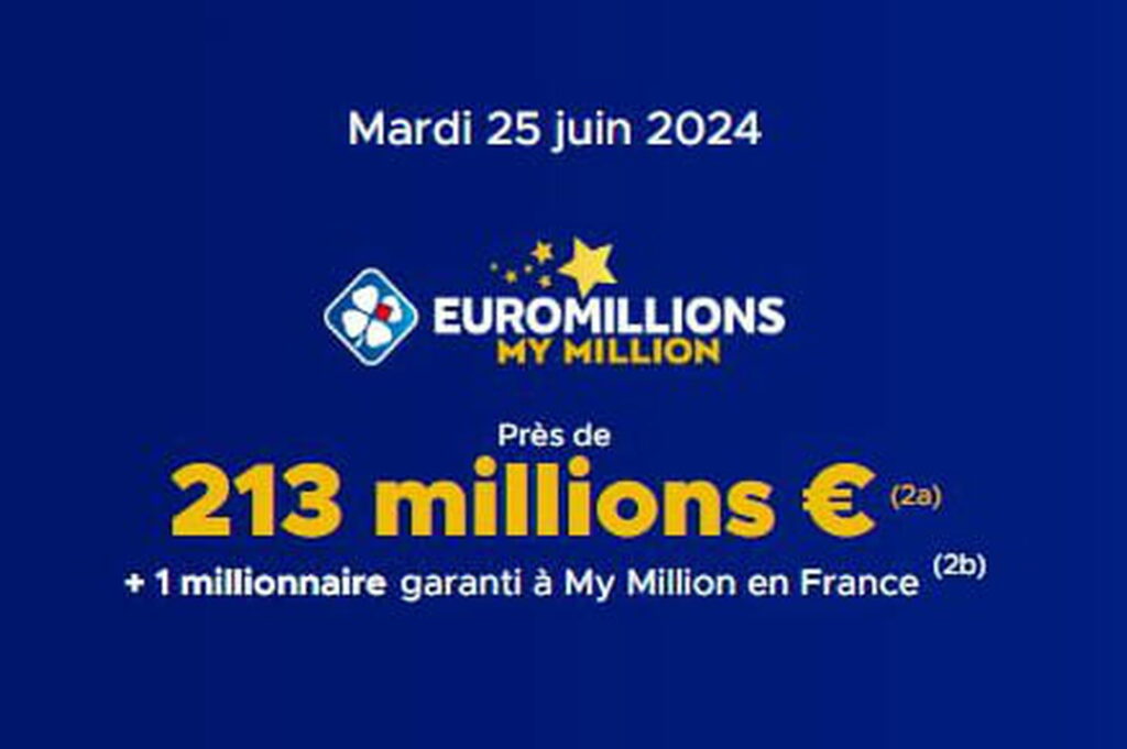 Résultat Euromillions (FDJ) : le tirage de ce mardi 25 juin 2024 [EN LIGNE]