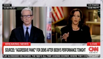 Frustrated Kamala Harris clashes with CNN's Anderson Cooper after Biden's rough debate