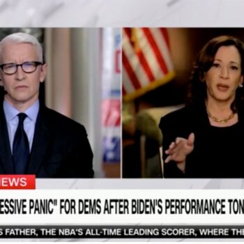 Frustrated Kamala Harris clashes with CNN's Anderson Cooper after Biden's rough debate