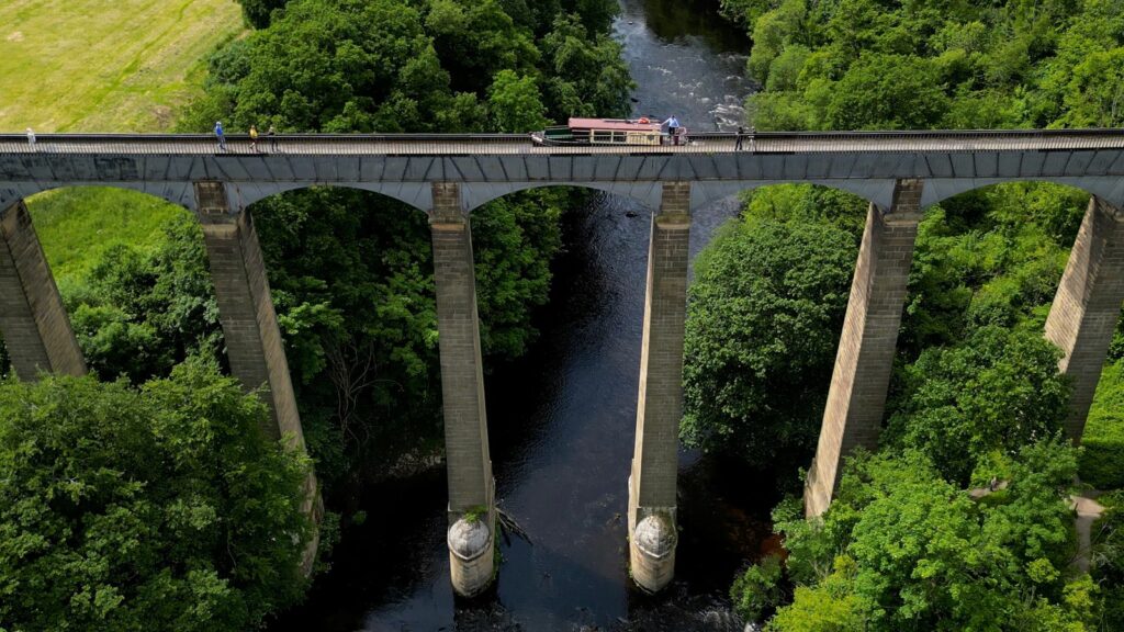 The Bench Across Britain travels across the Pontcysyllte Aqueduct