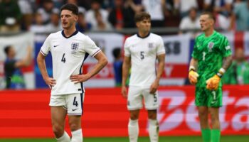 England players react after going behind vs Slovakia. Pic: Reuters
