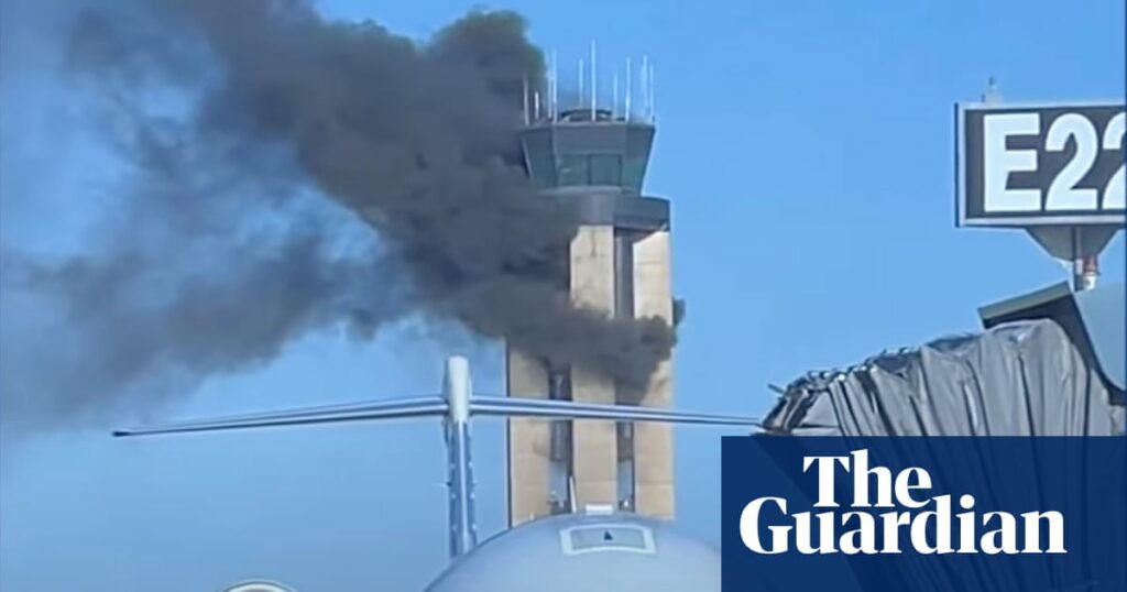 Air traffic control tower catches fire at North Carolina airport