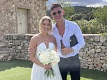 At least the ceremony went without a hitch! Groom thrown in Majorcan jail with his best man and six other guests after booze-fueled beach punch-up puts on lavish wedding to childhood sweetheart on the isle after posting bail