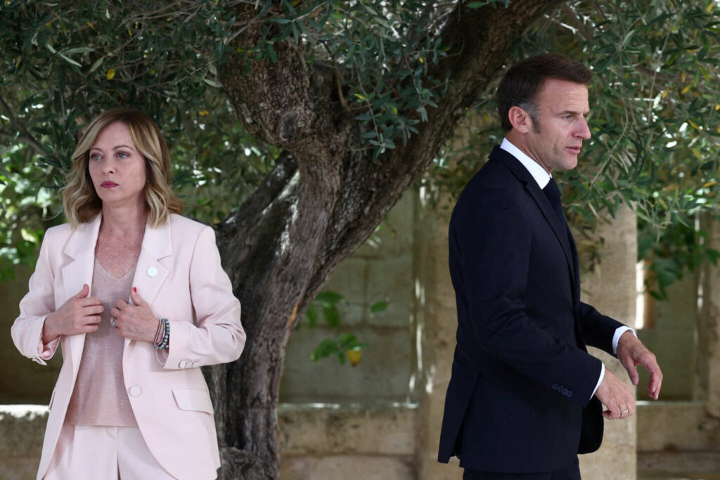 Au sommet du G7, l’avortement absent des engagements, sur fond de tensions entre Macron et Meloni