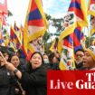 Australia news live: Chinese premier greeted in Canberra by 19-gun salute – and chants and shouts of protesters