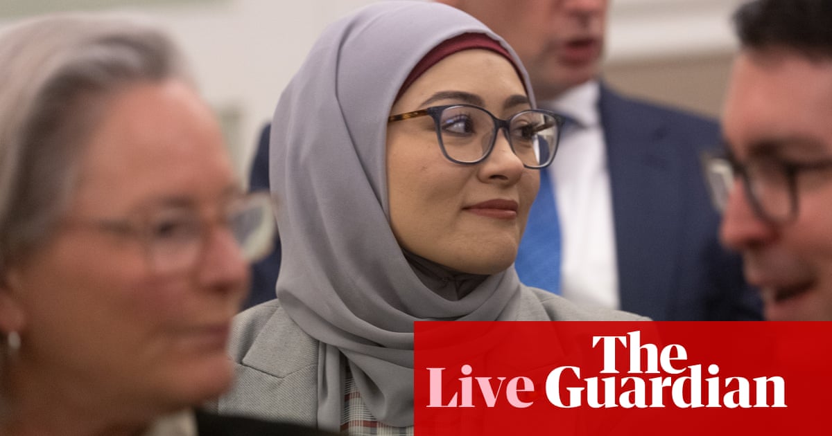 Australia news live: Fatima Payman says she would cross the floor again on Palestine but has no intention of quitting Labor