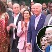Biden sparks concerns as he appears to FREEZE during Juneteenth celebration concert at the White House alongside a dancing Kamala Harris - before George Floyd's brother wraps his arm around him