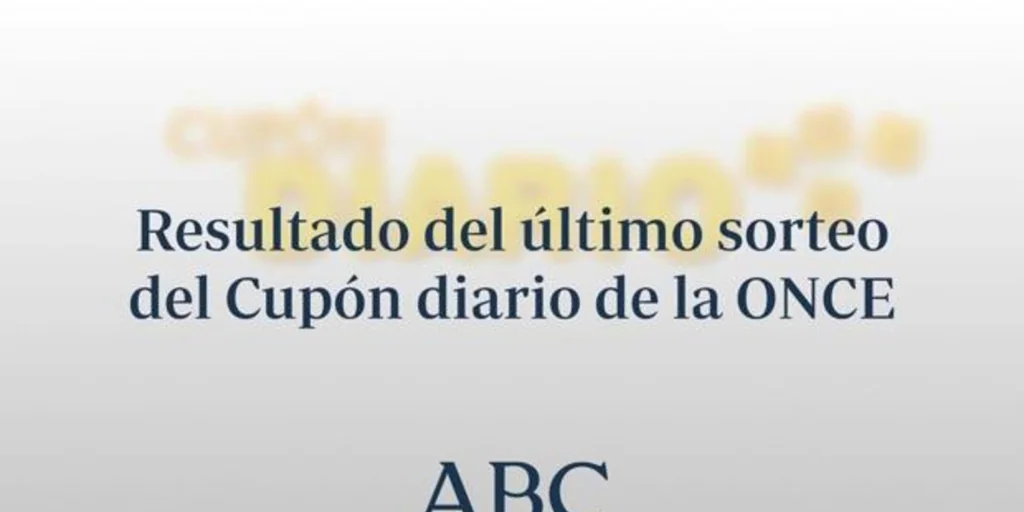 Comprobar resultados del sorteo del cupón diario de la ONCE de hoy miércoles, 5 de junio de 2024