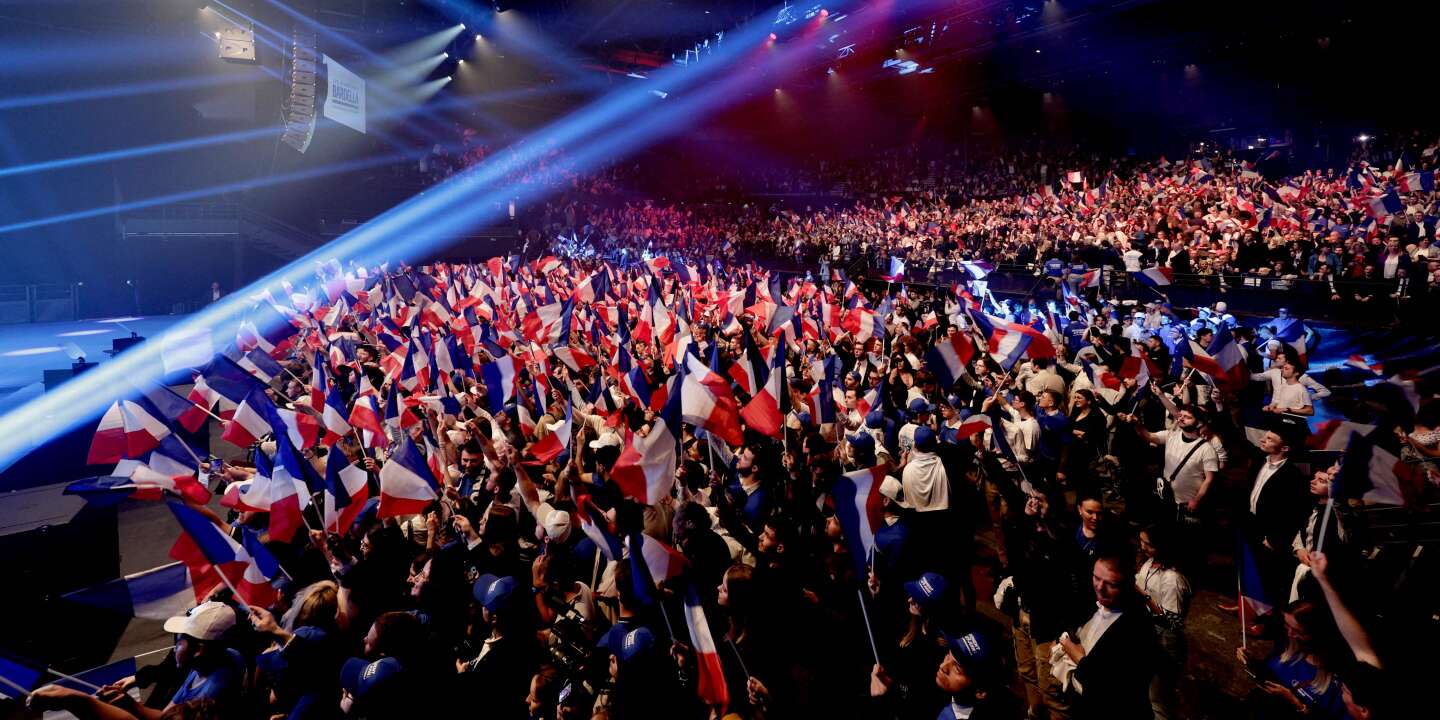 En direct, européennes 2024 : le Palais des sports de Paris presque plein pour les discours de Marine Le Pen et de Jordan Bardella