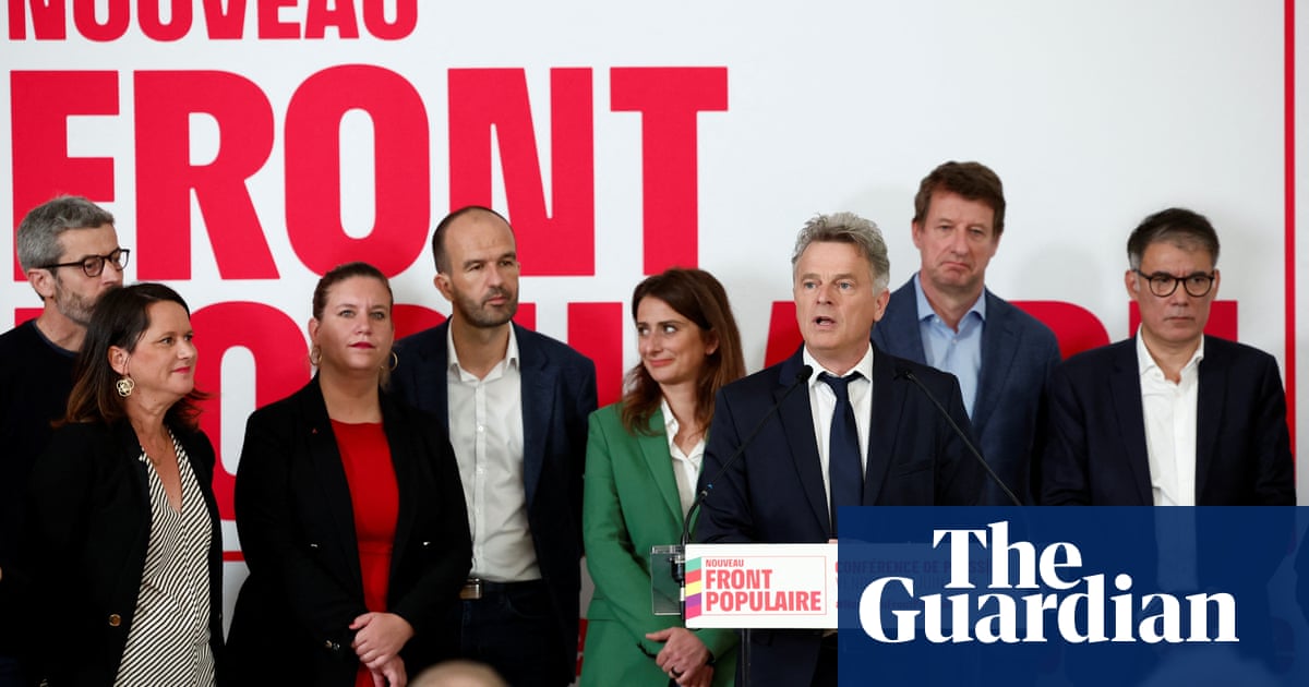 French leftwing parties form ‘Popular Front’ to contest snap election