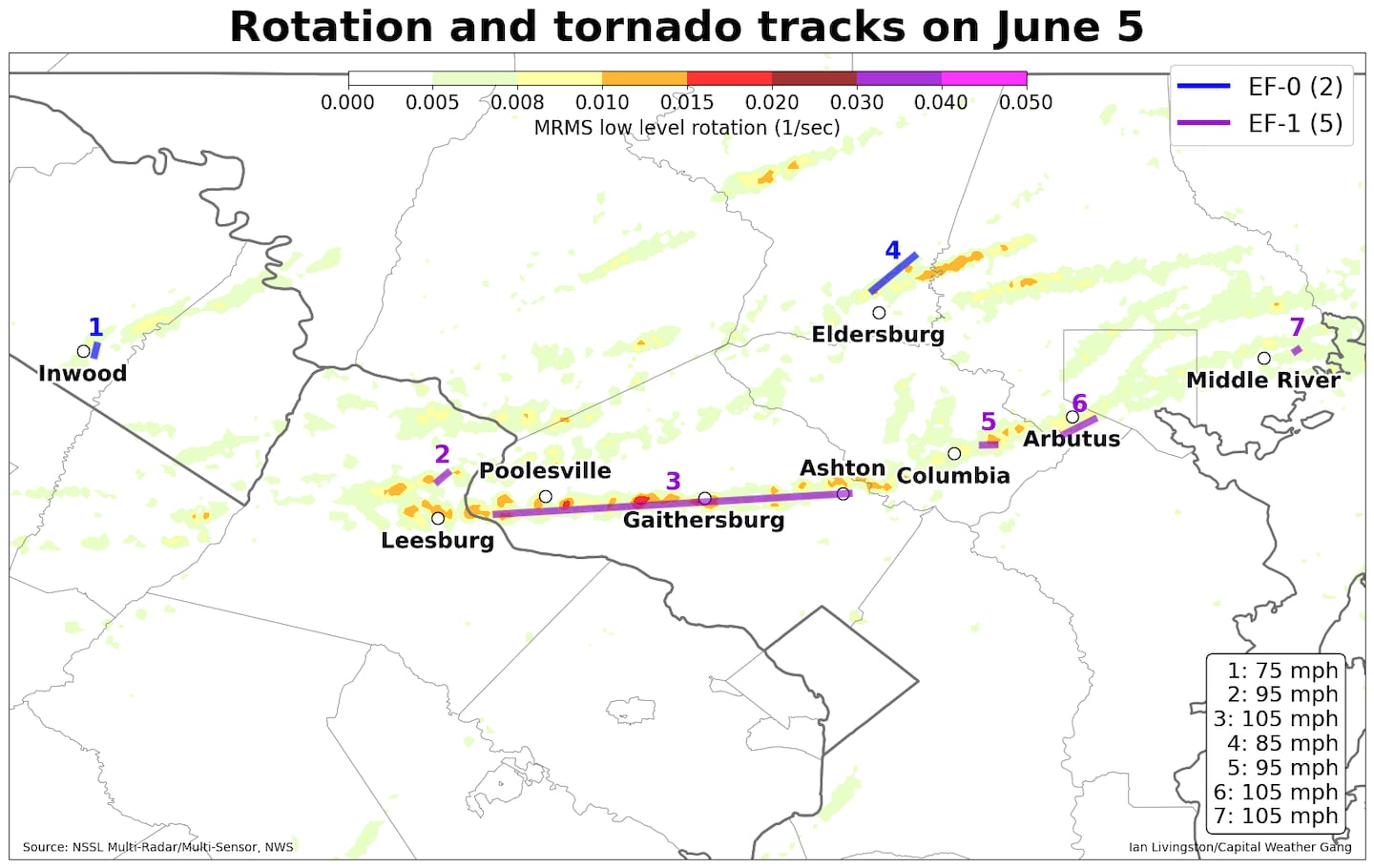 Here’s exactly where the Maryland tornadoes hit