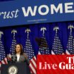 Kamala Harris says Trump ‘guilty’ of ‘stealing’ abortion rights at rally – live