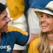 Rory McIlroy and his wife Erica at the 2023 Ryder Cup in Rome