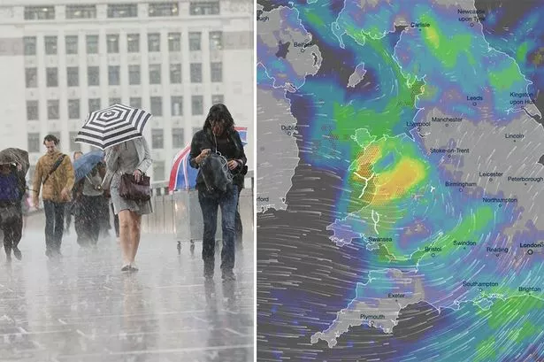 Met Office issues thunderstorm warning with lightning and hail - all 42 places affected