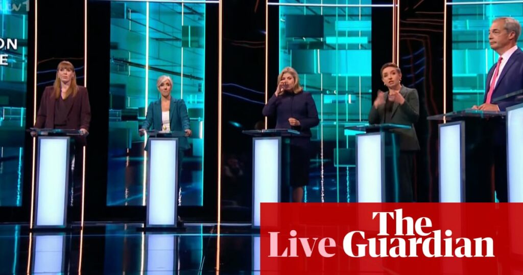 Rayner, Mordaunt and Farage set for fresh general election debate clash – politics live