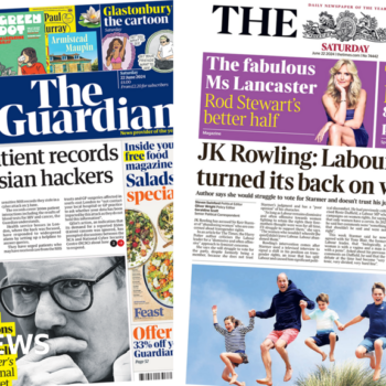 The Papers: '300m NHS records stolen' and Rowling attacks Labour