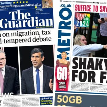 The Papers: 'Leaders clash' and 'shaky start for Farage'