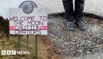 'Welcome to the moon' - Highland town's pothole problem