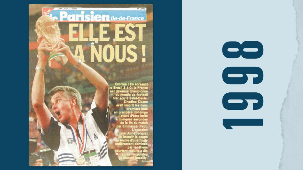 13 juillet 1998 : avec les champions du monde d’Aimé Jacquet, la France devient « Black, Blanc, Beur »