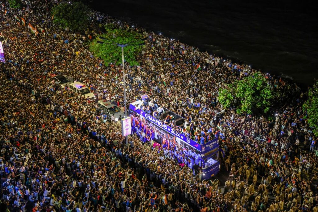 Fans faint and suffer injuries as India’s T20 World Cup parade narrowly avoids crush