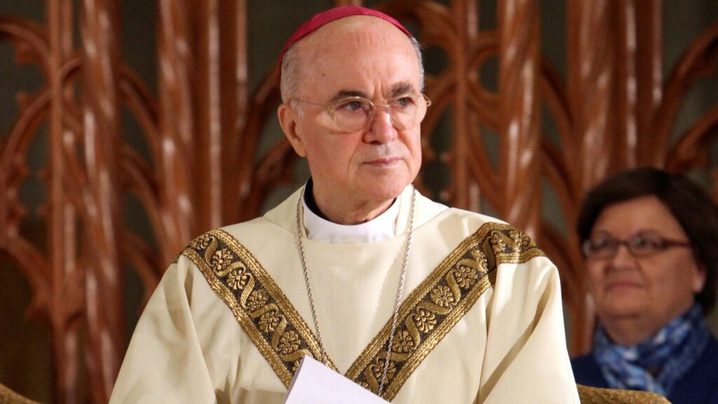 Archbishop Carlo Maria Vigano attends the beatification Mass of Blessed Miriam Teresa Demjanovich at the Cathedral Basilica of the Sacred Heart in Newark, New Jersey, U.S., October 4, 2014. Picture taken October 4, 2014. File pic: Reuters