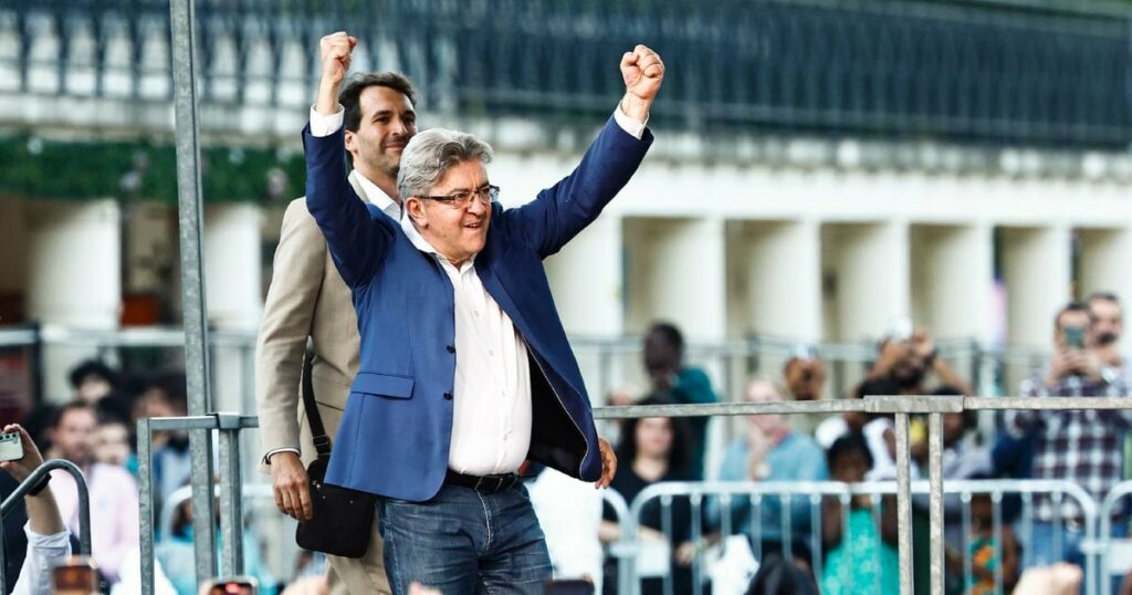 Jean-Luc Mélenchon, chef de file de La France insoumise, le 7 juillet 2024 à Paris