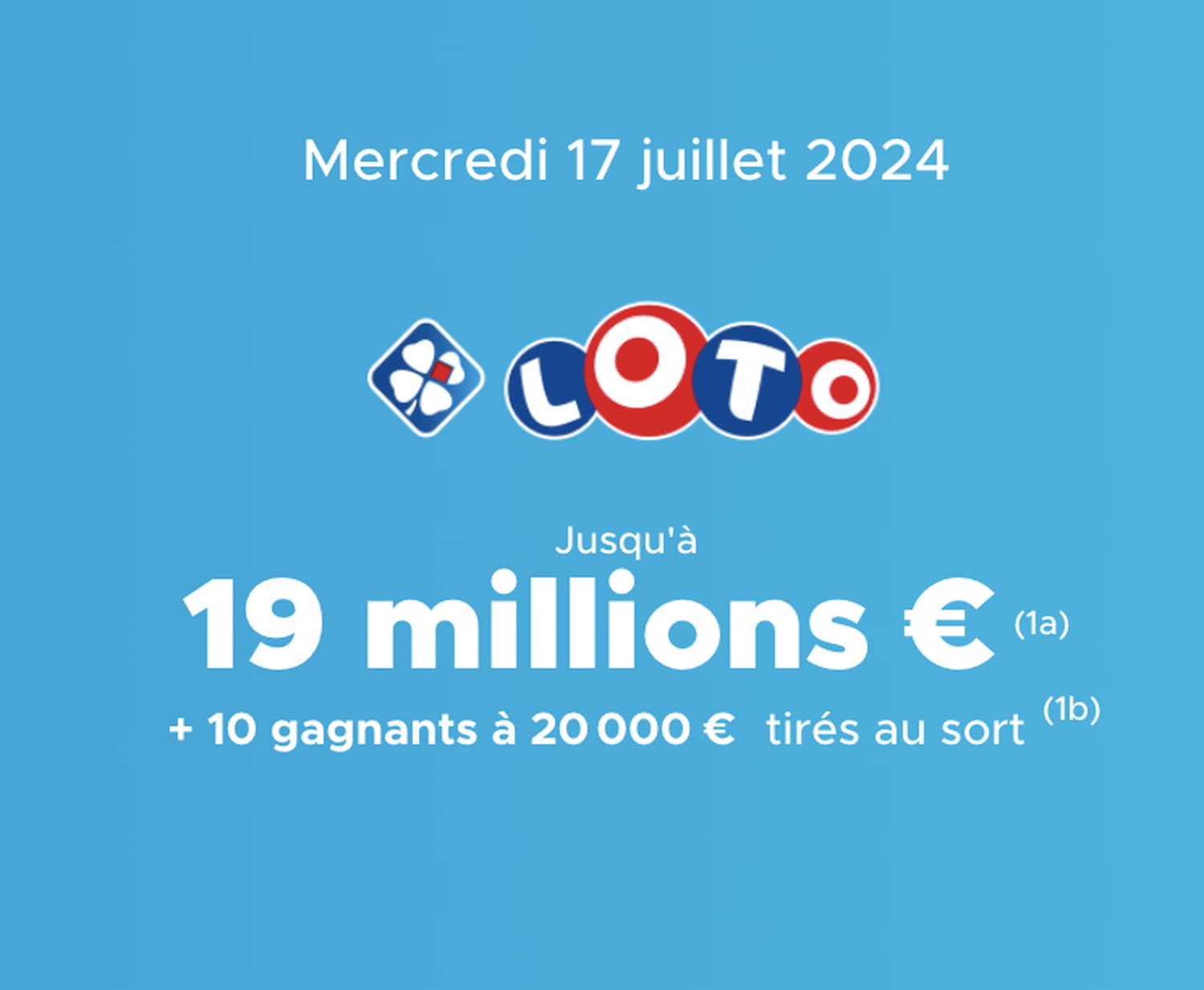 Résultat Loto (FDJ) : le tirage de ce mercredi 17 juillet 2024 [EN LIGNE]