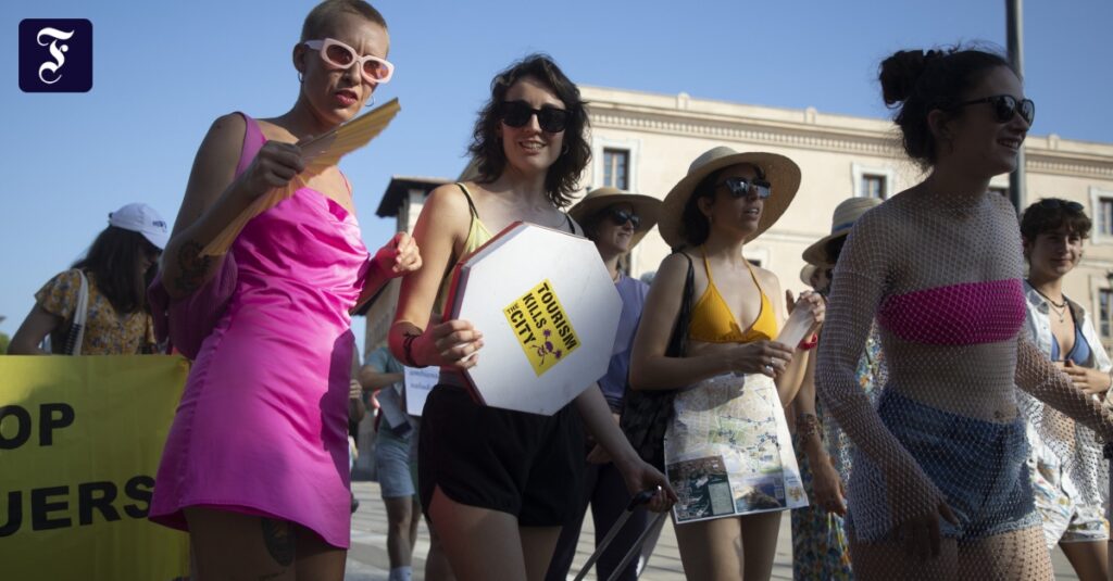 Wieder Demonstration gegen Tourismus in Spanien