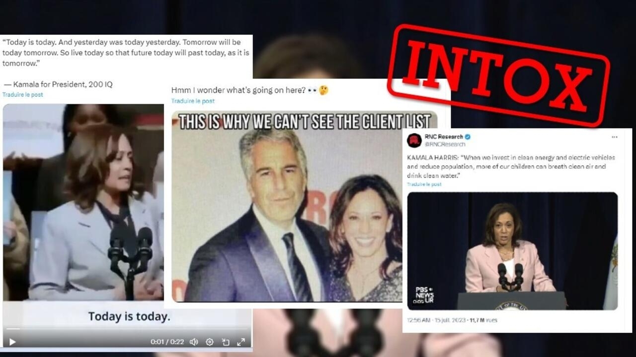 Photo avec Epstein, propos incohérents, lapsus… Trois intox sur Kamala Harris