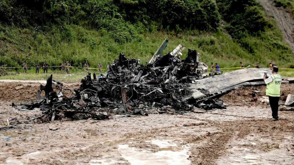 Plane crash kills 18 as aircraft slips off runway while attempting take-off at Nepal airport