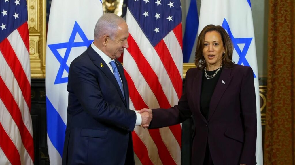 ‘I am looking forward to our conversation, we have a lot to talk about’, Vice President Harris told Netanyahu.