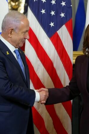 ‘I am looking forward to our conversation, we have a lot to talk about’, Vice President Harris told Netanyahu.