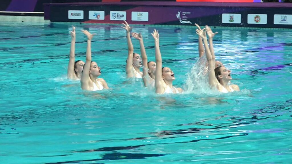 Russia's artistic swimming national team in Moscow