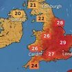 Britain could record hottest day of the year so far as temperatures soar to 32C with heatwave gripping the country - but thunderstorms are on the way