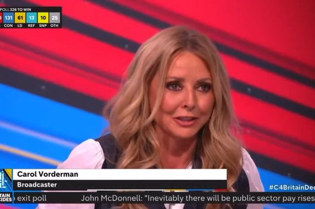 Carol Vorderman brutally rips Tories apart on Channel 4 then issues five-word rallying cry