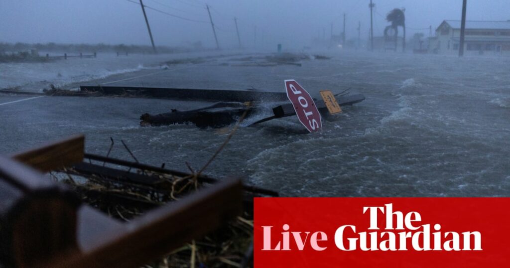 Hurricane Beryl live updates: storm makes landfall in Texas, killing one and leaving 2m without power