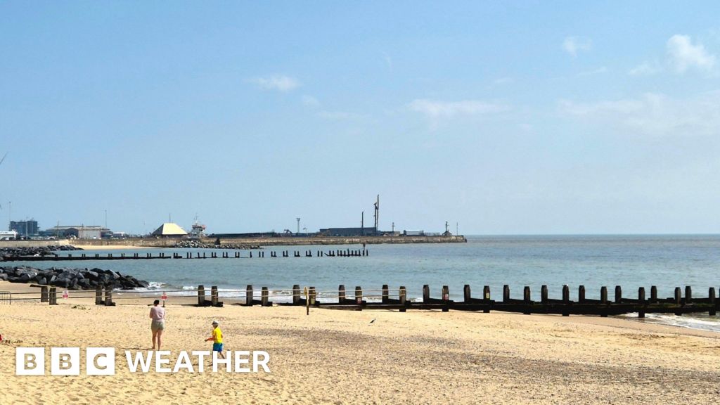 A photo of blue sunny skies in Lowestoft, Suffolk