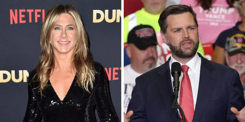 Jennifer Aniston arremete contra JD Vance, el número 2 de Trump, por calificar de «desgraciadas» a las mujeres sin hijos