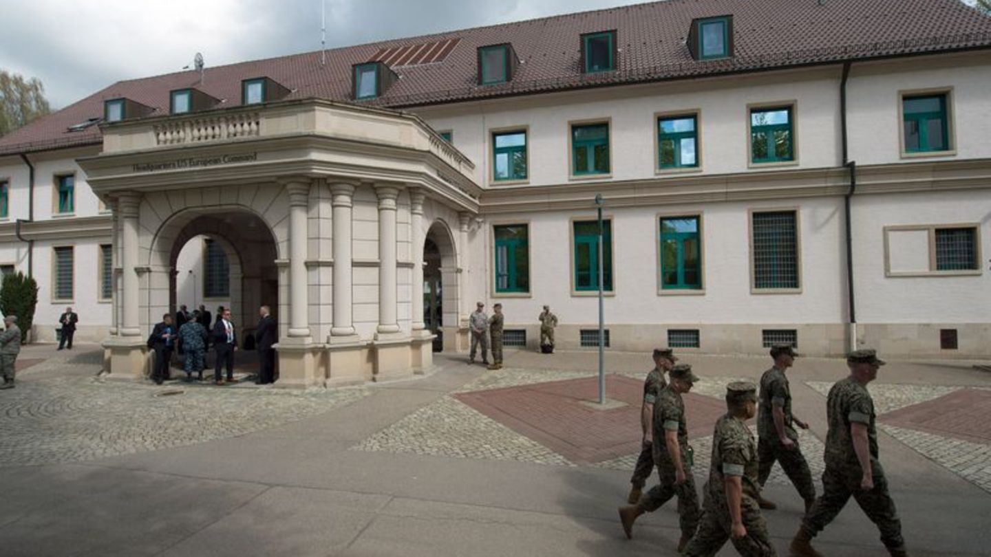 Eucom-Hauptquartier in Stuttgart: Erhöhte Sicherheitsstufe für US-Militär in Europa. Foto: Marijan Murat/dpa